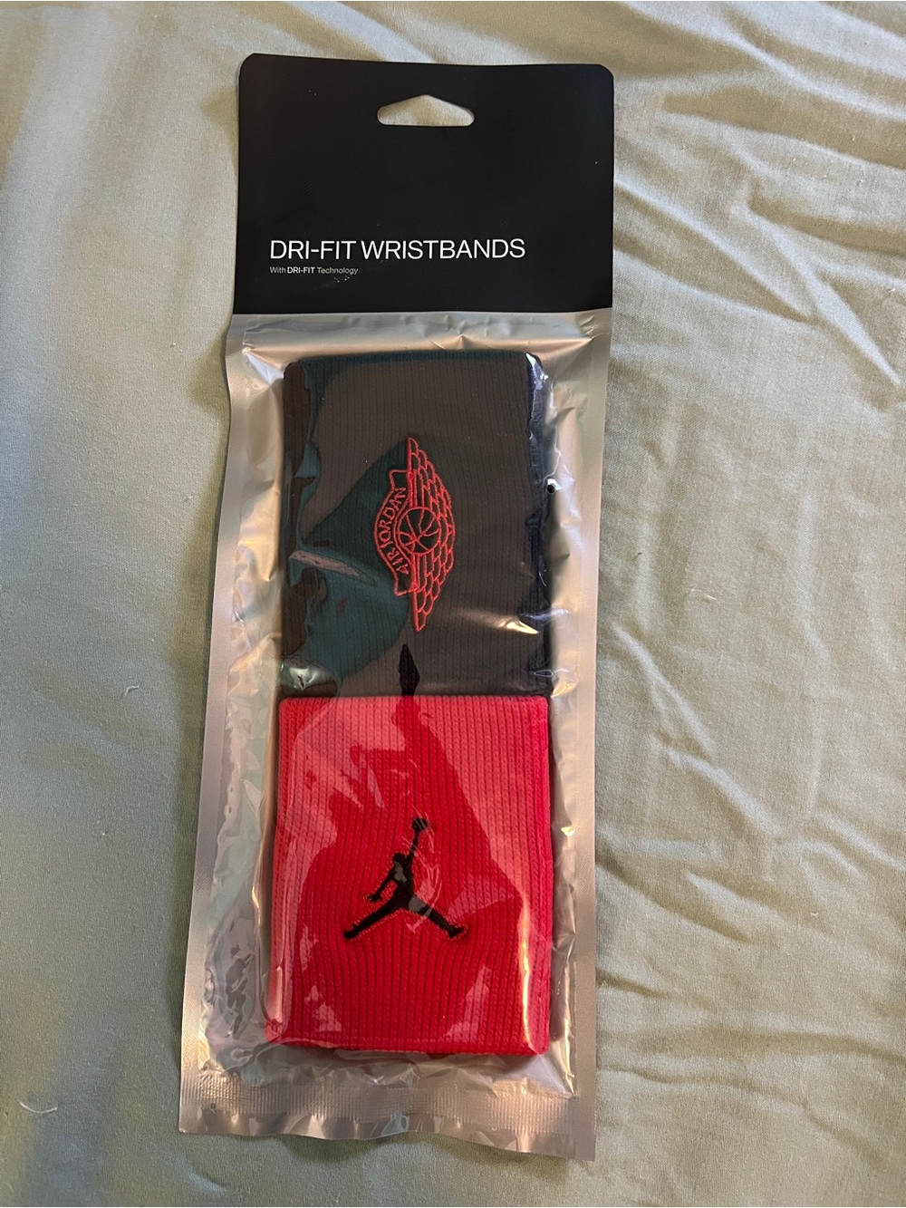 Nike Dri-FIT Men's Black and Red Wristbands